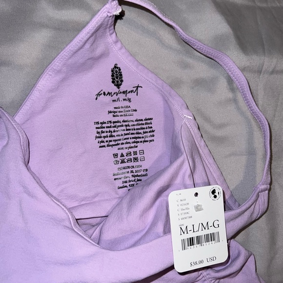 Free People Movement Good Karma Ruched Crop Tank M/L - Picture 2 of 2